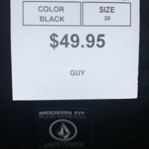 NEW⭐️VOLCOM Mens SHORTS 30” Waist “Frickin Modern Black Chino” - Picture 9 of 16